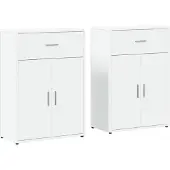 Syfax Dressoirs 2 st 60x30x84 cm bewerkt hout wit
