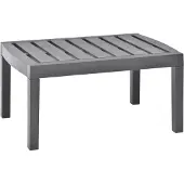 Syfax Tuintafel 78x55x38 cm kunststof mokkakleurig