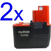 PowerSmart 2x 3000mAh batterijen voor Bosch 2607335160, 2607335170, 2607335210