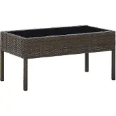 Syfax Tuintafel 75x40x37 cm poly rattan bruin