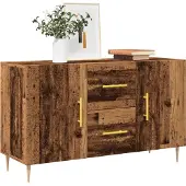 vidaXL Dressoir 100x36x60 cm bewerkt hout oud houtkleurig