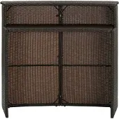 Syfax Tuinbartafel 120x55x110 cm poly rattan bruin