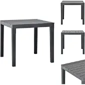 vidaXL Tuintafel, antraciet, 78 x 78 x 72 cm, kunststof - Tuintafels