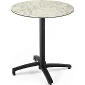 Oviala - Tuintafel rond 60 cm kantelbaar aluminium en HPL marmer - Opera