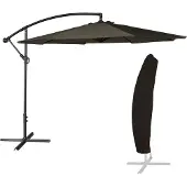 Happy Garden OAHU ronde parasol 3m diameter grijs + hoes