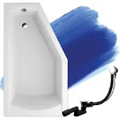 Badland SELENA hoekbad 160 x 90 cm links wit