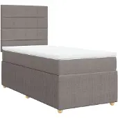 Syfax Boxspring met matras stof taupe 90x200 cm