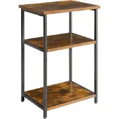 Sonstiges IBUYKE bijzettafel met roosterplanken, industrieel design, bruin