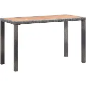 Syfax Tuintafel 123x60x74 cm massief acaciahout antraciet en bruin