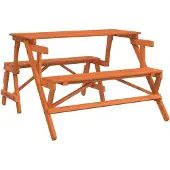 Syfax Picknicktafel met banken 2-in-1 ombouwbaar massief vurenhout