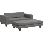 Syfax Hondenmand met verlengstuk 100x50x30 cm kunstleer grijs