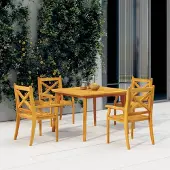 Prolenta Maison Exclusive - Tuintafel 110x110x75 cm, massief acaciahout