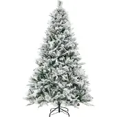 Northix 180 cm kunstkerstboom met sneeuw, 8 lichtstanden