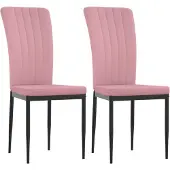 Syfax Eetkamerstoelen 2 st fluweel roze