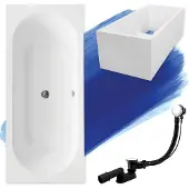 Badland VITAE ligbad 170 x 75 cm wit met baddrager