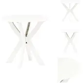 vidaXL Bistrotafel, wit, Ø70 cm, kunststof - Tuintafels