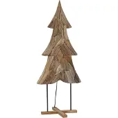 Syfax Kerstboom met standaard Bruin 181,5 cm Massief teakhout