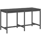 Syfax Tuintafel 203,5x90x110 cm massief grenenhout grijs