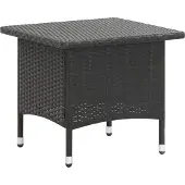Syfax Theetafel 50x50x47 cm poly rattan zwart