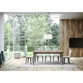 Itamoby - Uittrekbare eettafel 160/264x90 cm, Rio notenhout, tafelpoten in antraciet