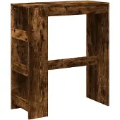 vidaXL Bartafel met rekken 90x40x103,5 cm bewerkt hout gerookt eiken