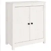 Syfax Dressoir 70x35x80 cm massief grenenhout wit