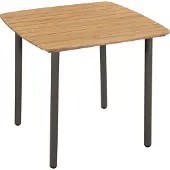 Syfax Tuintafel 80x80x72 cm massief acaciahout en staal