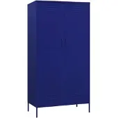 Syfax Kledingkast 90x50x180 cm staal marineblauw
