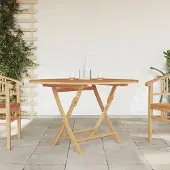 Prolenta Maison Exclusive - Tuintafel, inklapbaar, diameter 110x75 cm, massief teakhout