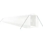 vidaXL Tuinkas met stalen frame 40 m² 20x2x2 m wit