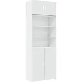 Syfax Opbergkast 80x42,5x225 cm bewerkt hout wit