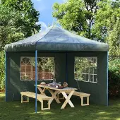 Prolenta Maison Exclusive - Partytent zijwanden, 2 stuks met raam, PE, groen