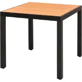 Syfax Tuintafel 80x80x74 cm aluminium en HKC bruin