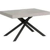 Ityhome - Uittrektafel 140/400 x 90 cm, Karida, kasjmieren poten, antraciet