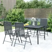 Prolenta Maison Exclusive - Tuintafel, antraciet, 165x80x72 cm, staal