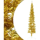 Syfax Kunstkerstboom half met standaard smal 240 cm goudkleurig