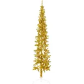 Syfax Kunstkerstboom half met standaard smal 210 cm goudkleurig