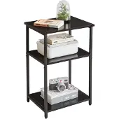 Sonstiges IBUYKE bijzettafel, 3 niveaus, zwart, industrieel design