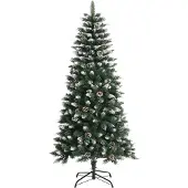 Syfax Kunstkerstboom met standaard 120 cm PVC groen