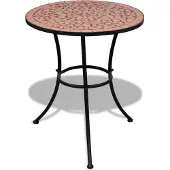 Syfax Bistrotafel 60 cm mozaïek terracottakleurig