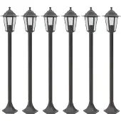 Syfax Paalverlichting voor tuin E27 110 cm aluminium brons 6 st