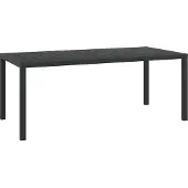 Syfax Tuintafel 185x90x74 cm aluminium en HKC zwart
