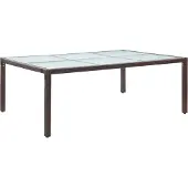 Syfax Tuintafel 200x150x74 cm poly rattan bruin
