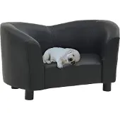 Syfax Hondenbank 67x41x39 cm kunstleer zwart