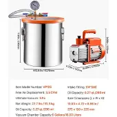 OEM Vacuümkamer, robuuste constructie, efficiënte prestaties, 3,5 CFM, 5 gallon, EU-model