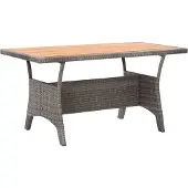 Syfax Tuintafel 120x70x66 cm massief acaciahout grijs