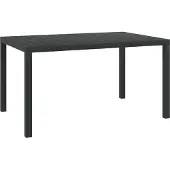 Syfax Tuintafel 150x90x74 cm aluminium en HKC zwart