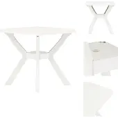 vidaXL Bistrotafel, wit, 70x70x72 cm, kunststof - Tuintafels