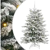 Syfax Kunstmatige Inklapbare Kerstboom Wit 150 cm PE en PVC