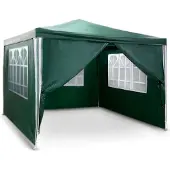 Plonos 4935 - Tuinpaviljoen - Groen - 300x300x245cm - Met zijwanden